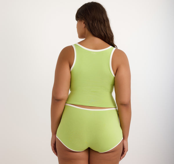 Organic Basics Flex Shorty Lime