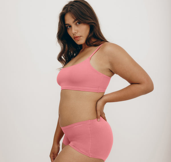Organic Basics Flex Shorty Melon Pink