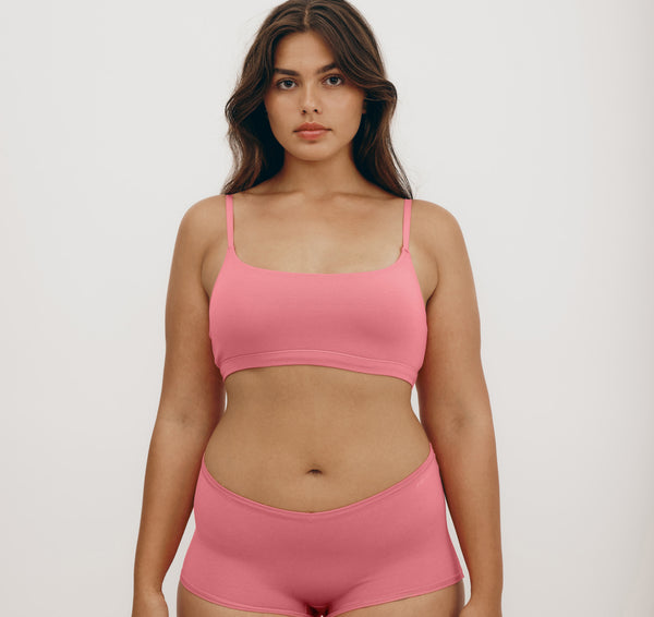organic basics Flex Shorty Melon Pink