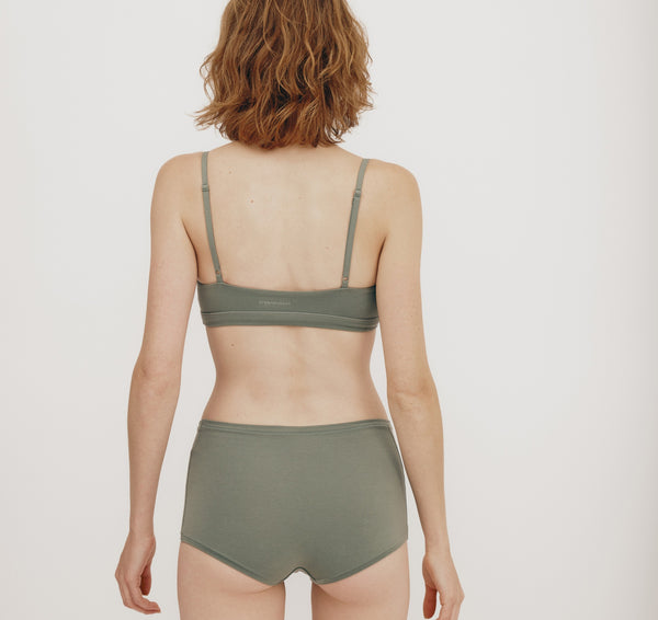 Organic Basics Flex Shorty Seaweed