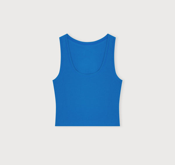 Organic Basics Flex Tank Top Azure Blue
