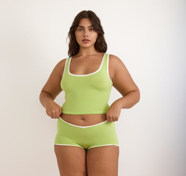 Organic Basics Flex Tank Top Lime