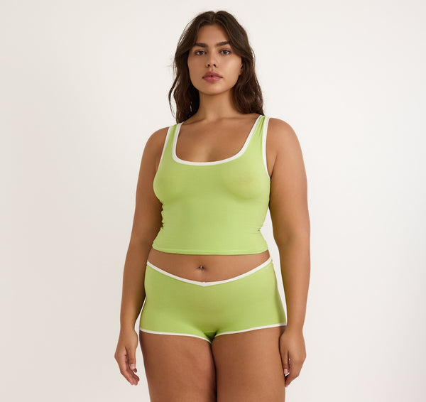 organic basics Flex Tank Top Lime