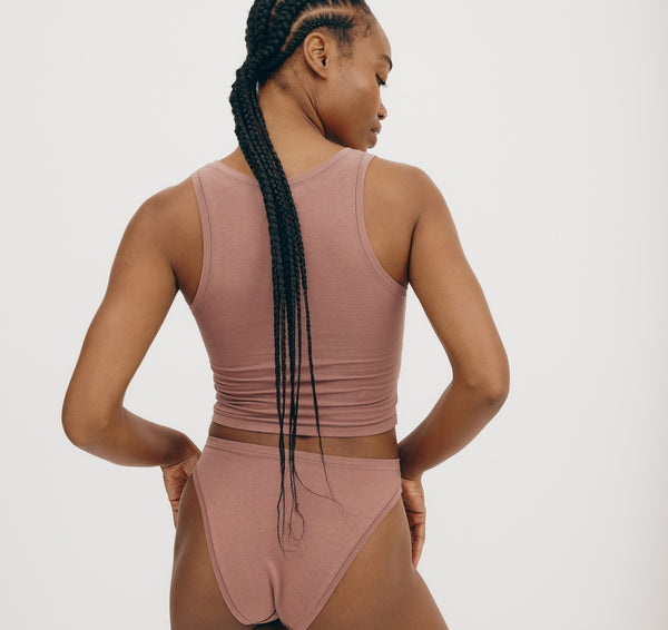 Organic Basics Flex Tank Top Rose Wood