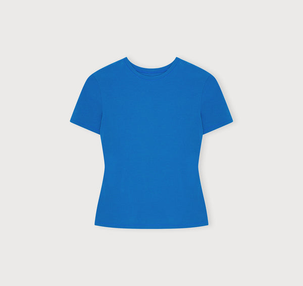 Organic Basics Flex Tee Azure Blue