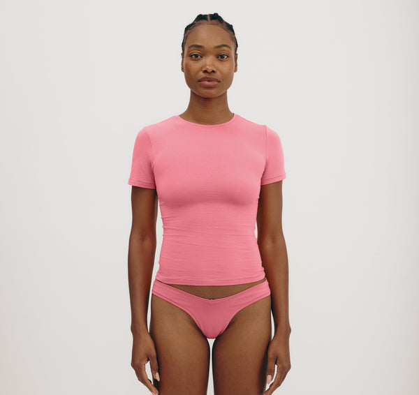 organic basics Flex Tee Melon Pink