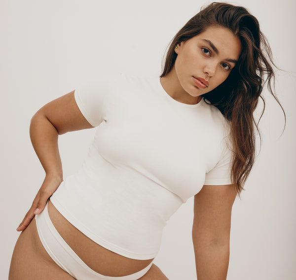 Organic Basics Flex Tee Off White