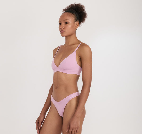 organic basics Flex Thong Lavender Mist