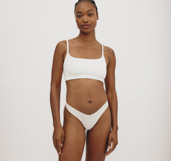 Organic Basics Flex Thong Off White