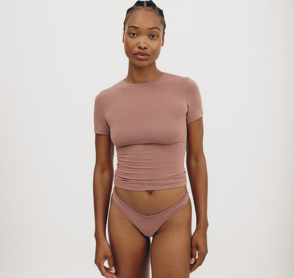 Organic Basics Flex Thong Rose Wood