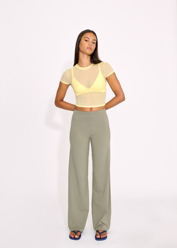 Organic Basics Flex Triangle Bralette Light Lemon