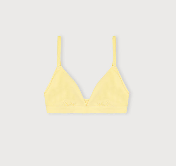 Organic Basics Flex Triangle Bralette Light Lemon