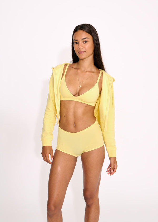organic basics Flex Triangle Bralette Light Lemon