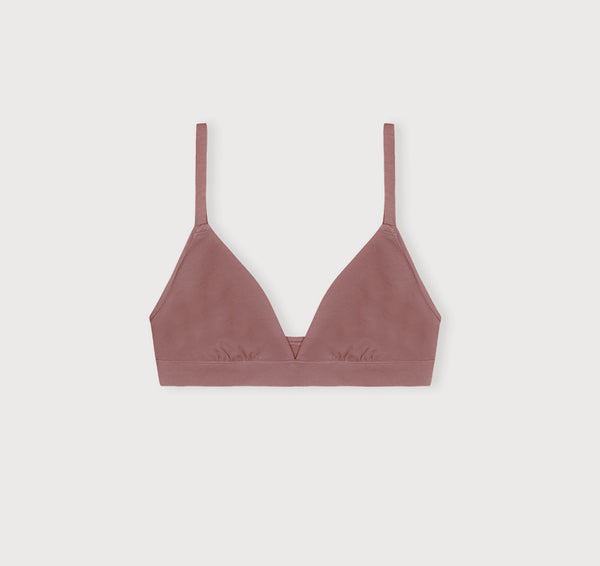 Organic Basics Flex Triangle Bralette Rose Wood