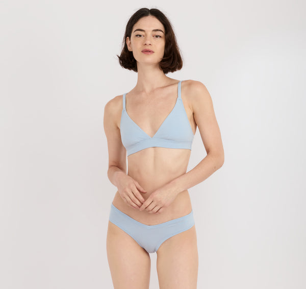 organic basics Flex Triangle Bralette Soft Breeze