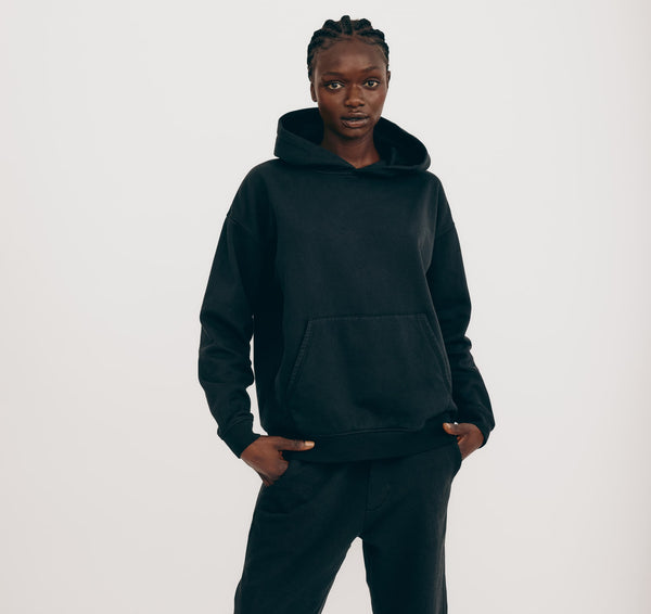 organic basics Lounge Hoodie Black