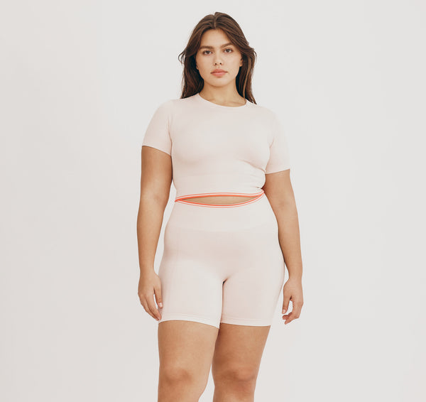 organic basics Luxe Touch Bike Shorts Apricot