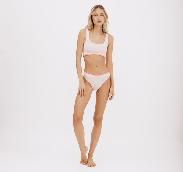organic basics Luxe Touch Thong Apricot
