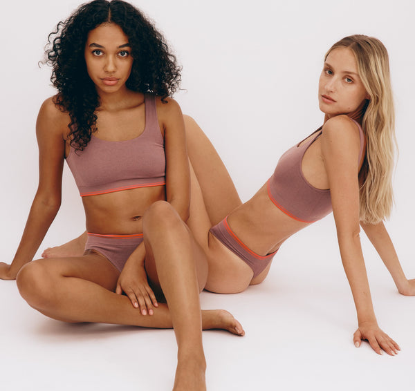 Organic Basics Luxe Touch Thong Rose Wood