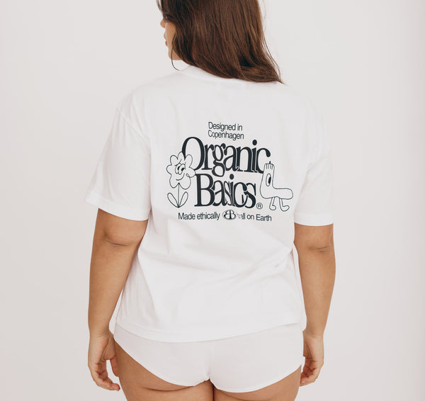 Organic Basics Merch Boxy Tee White