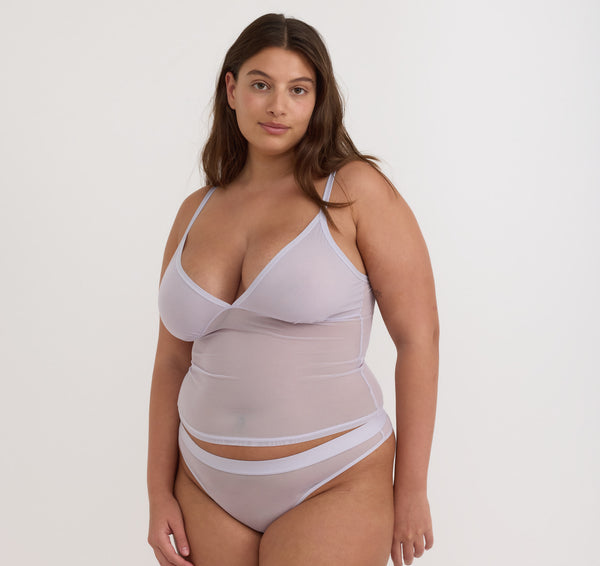 Organic Basics Mesh Cami Soft Lilac