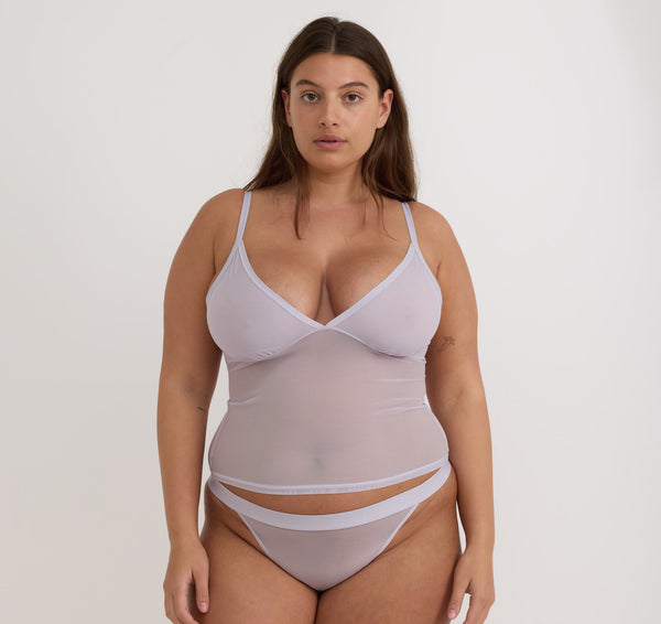 organic basics Mesh Cami Soft Lilac