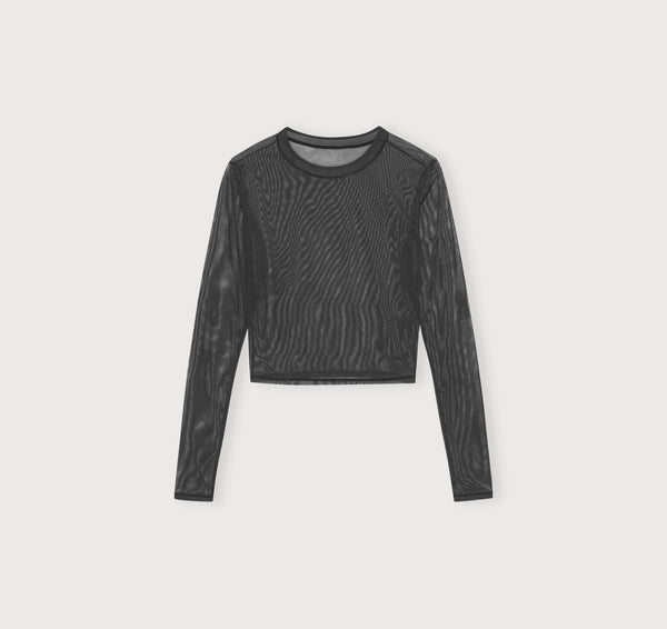 Organic Basics Mesh Long Sleeve Tee Black