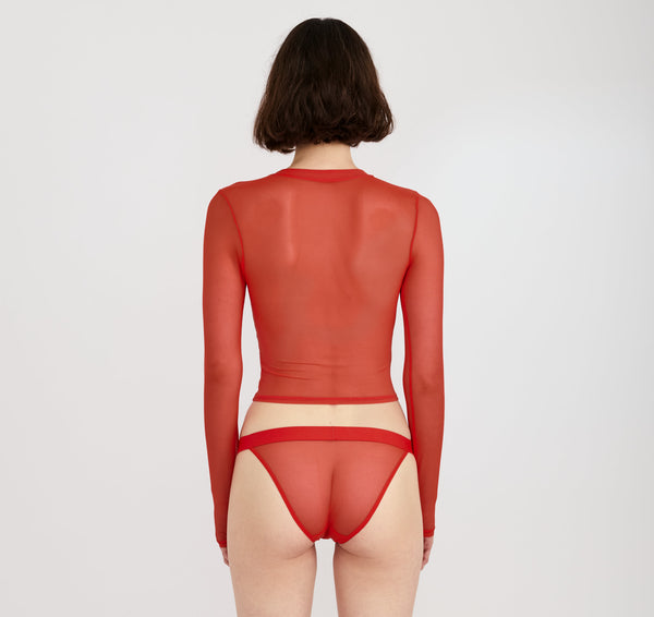 Organic Basics Mesh Long Sleeve Tee Spicy