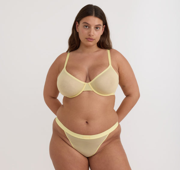Organic Basics Mesh Tanga Briefs Light Lemon