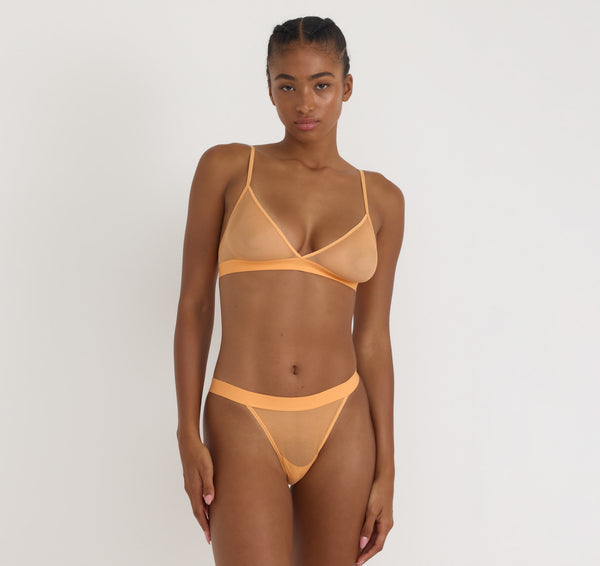 organic basics Mesh Tanga Briefs Papaya