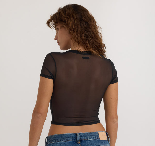 Organic Basics Mesh Tee Black