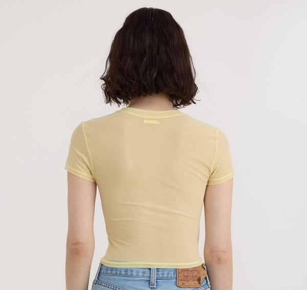 Organic Basics Mesh Tee Light Lemon
