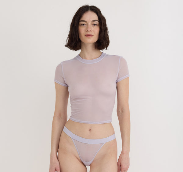 organic basics Mesh Tee Soft Lilac