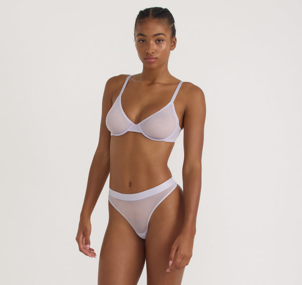 organic basics Mesh Thong Soft Lilac