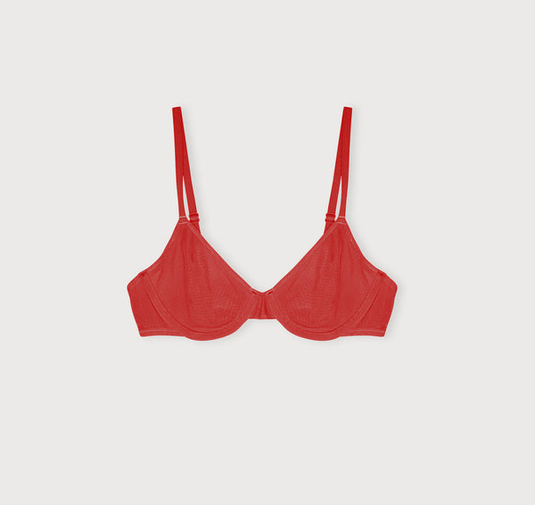 Organic Basics Mesh Unlined Demi Bra Spicy