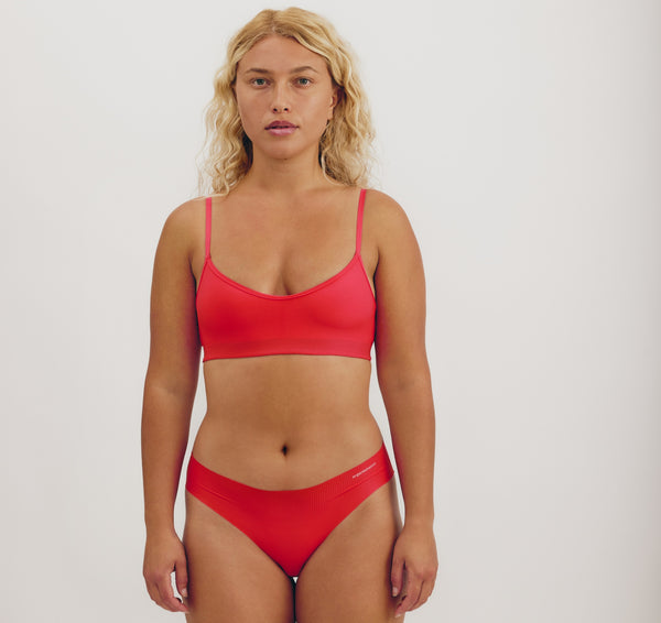 Organic Basics Naked Rib Briefs Strawberry