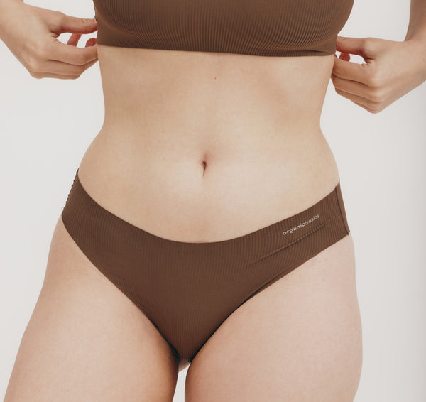 Organic Basics Naked Rib Briefs Walnut