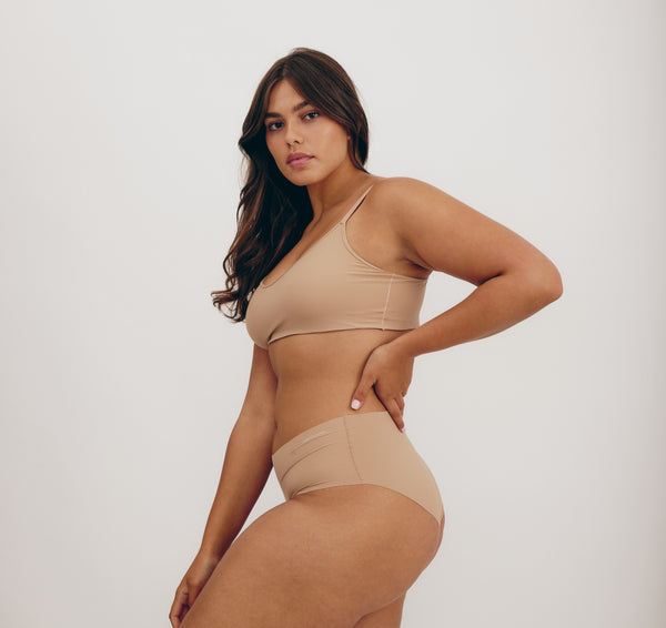 Organic Basics Naked Rib Hipster Hazelnut