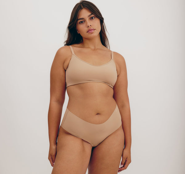 organic basics Naked Rib Hipster Hazelnut