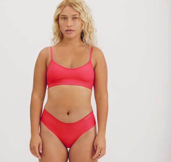 organic basics Naked Rib Hipster Strawberry