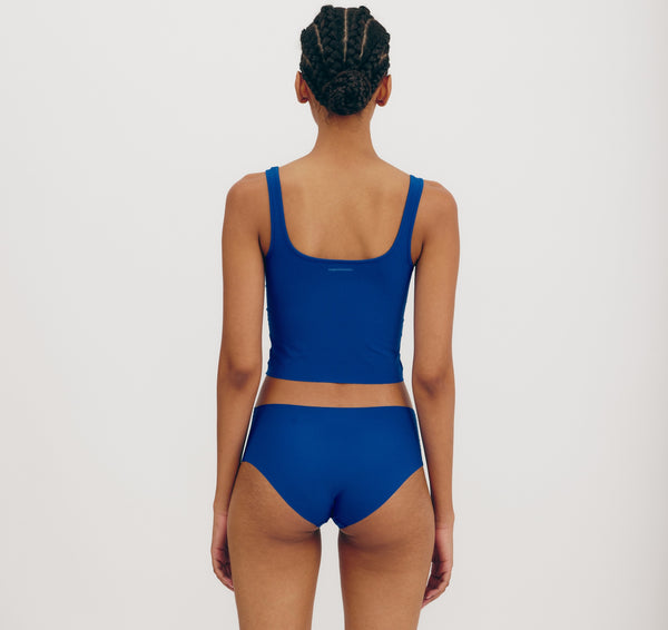 Organic Basics Naked Rib Hipster Vibrant Blue