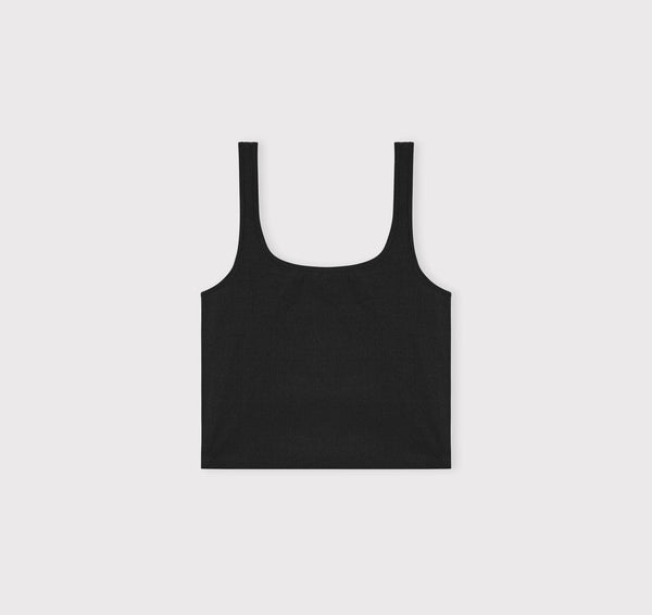 Organic Basics Naked Rib Tank Top Black