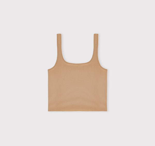 Organic Basics Naked Rib Tank Top Hazelnut