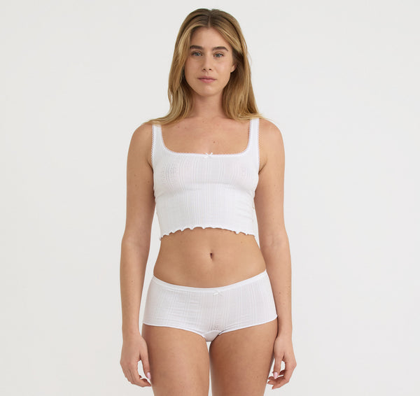 organic basics Pointelle Cami White