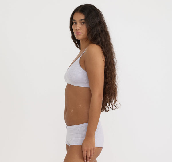 organic basics Pointelle Shorty Soft Lilac