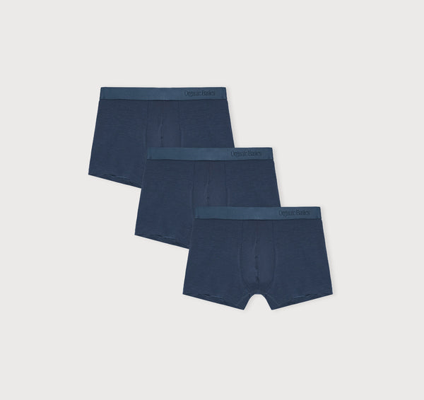 organic basics Premium Trunks 3-pack Midnight Blue