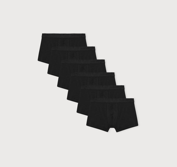 organic basics Premium Trunks 6-Pack Black