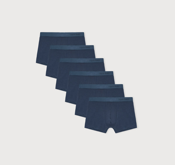 organic basics Premium Trunks 6-Pack Midnight Blue