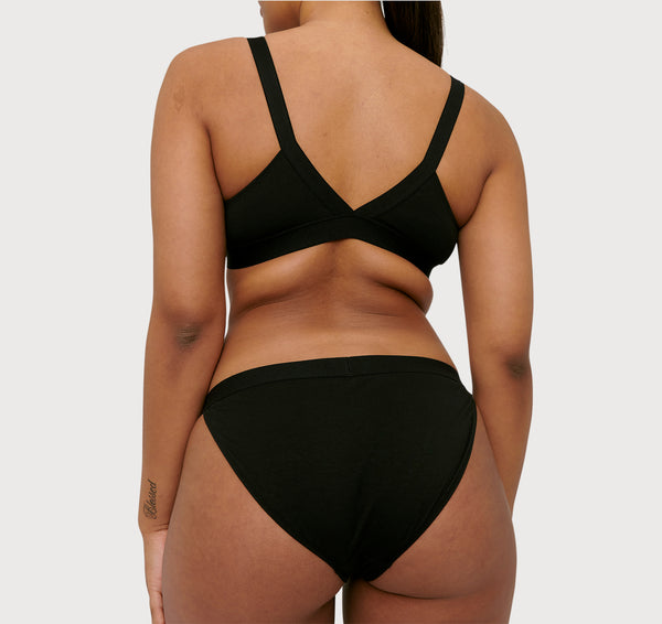 Organic Basics Recycled Cotton Move Bralette Black
