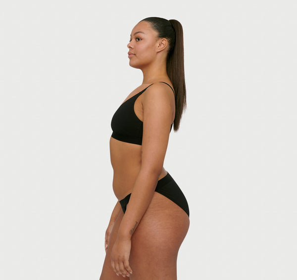 Organic Basics Recycled Cotton Move Bralette Black